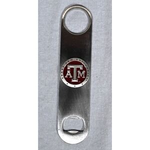 Texas A&M Aggies Long Neck Bottle Opener 7" Stainless Steel Bar Tool
